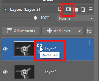 Focus Stacking: adding a mask to the layer.