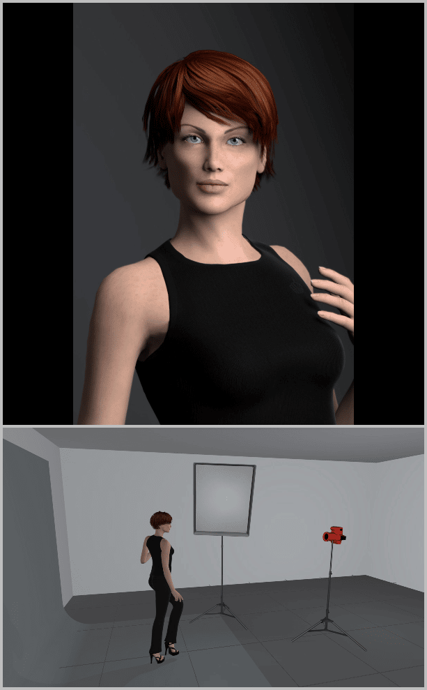 Portrait Photography Under Artificial Light: light form the border of softbox.