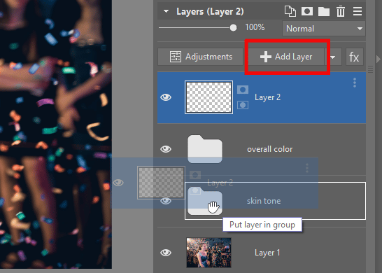 The Best Way to Fix Skin Color in Photos - add layer