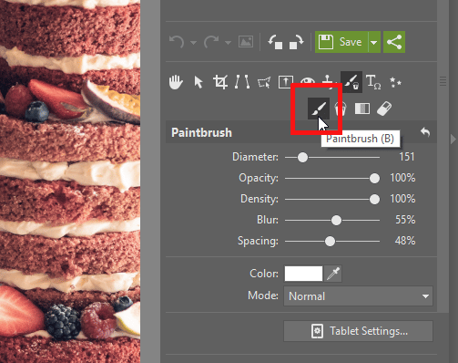 How to Create a Transparent Background - brush