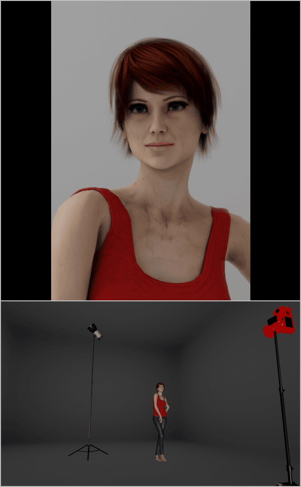 Photographing portraits in a combined light: A simulation of the diffuse light from cloudy skies.