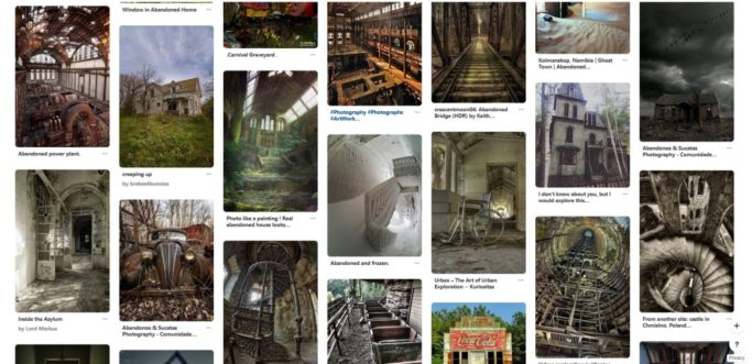 How to edit Urbex photos: inspiration from Pinterest.