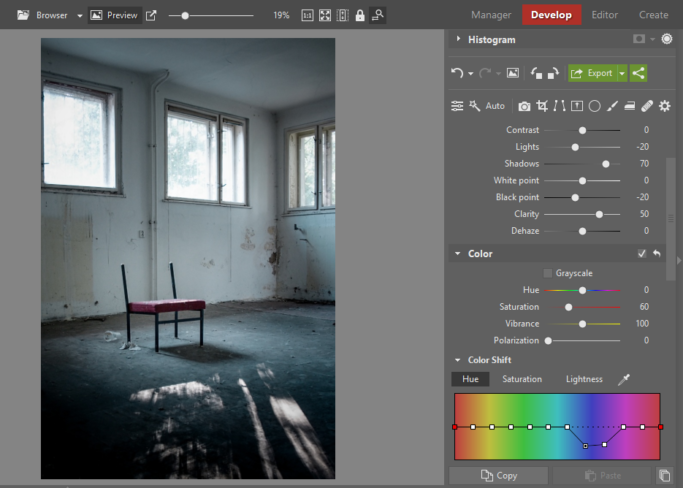 How to edit Urbex photos: giving darker atmosphere to a photo