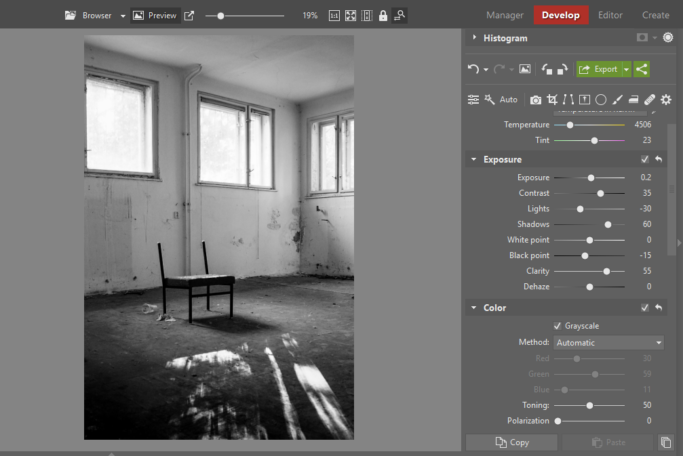How to edit Urbex photos: black and white.