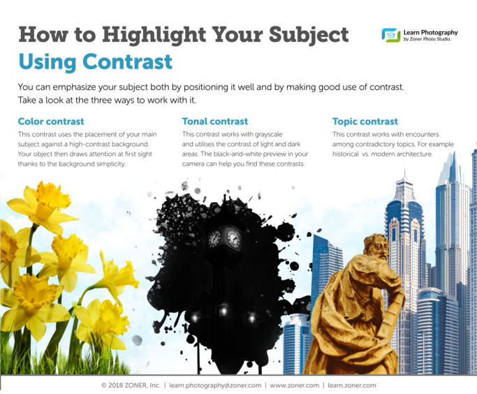 infographic: composition and contrast