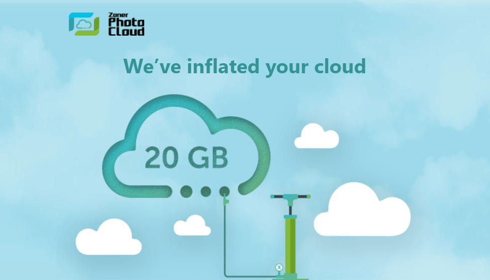 Zoner Photo Cloud is increasing its capacity for everyone to 20 GB