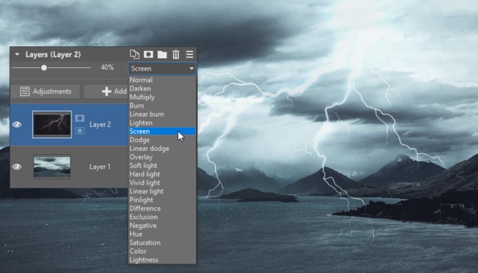 blending mode modes layer layers editor