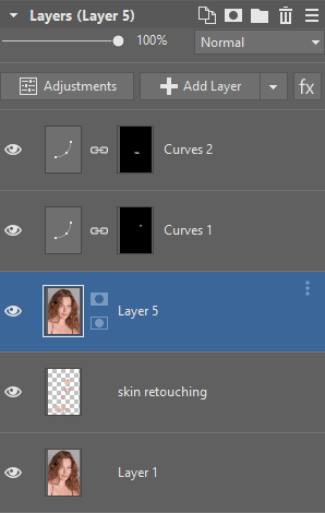 Learn to Retouch Portraits - editor layers
