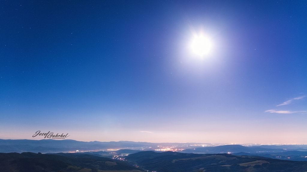 Photographing Landscapes at Night - rural moon