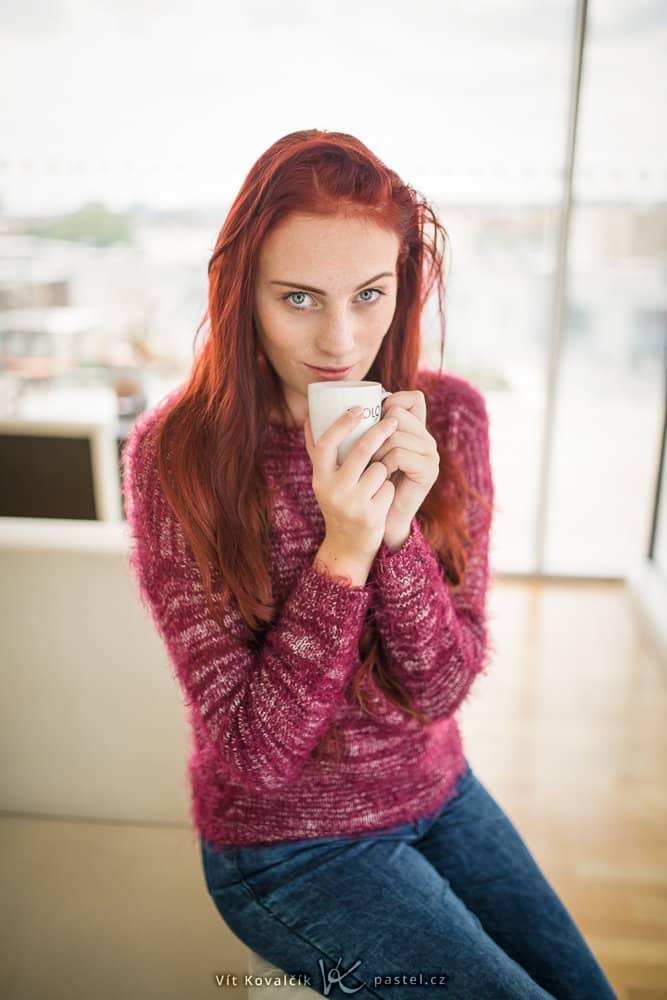 Photographing Models in Different Environments II - cafe 1
