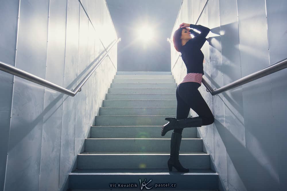 Photographing Models in Different Environments II - stairway in background