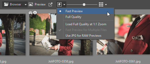 Smart RAWs - fast preview