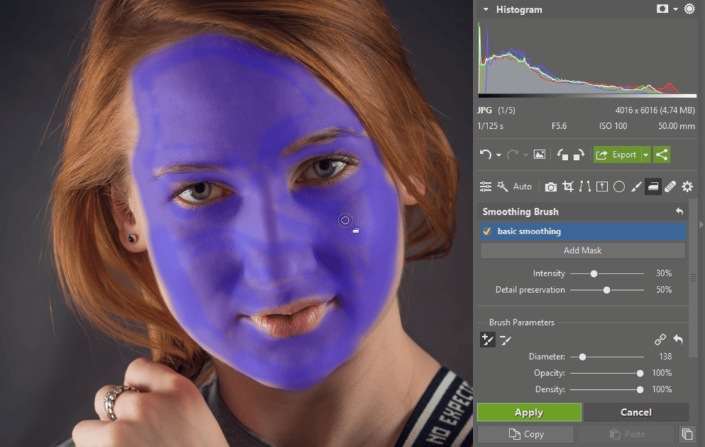Portrait Retouching - mask