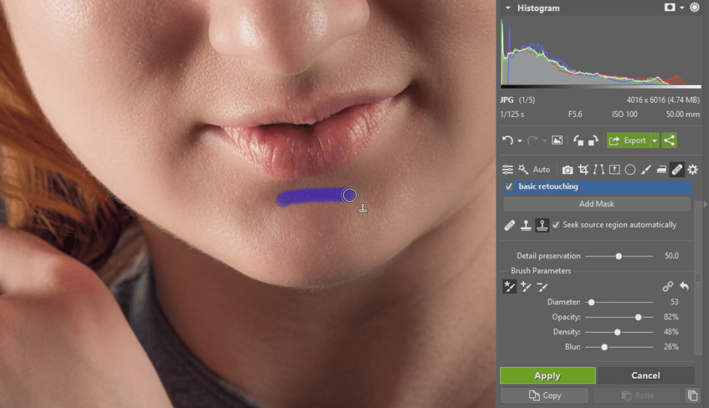 Portrait Retouching - structure cloning