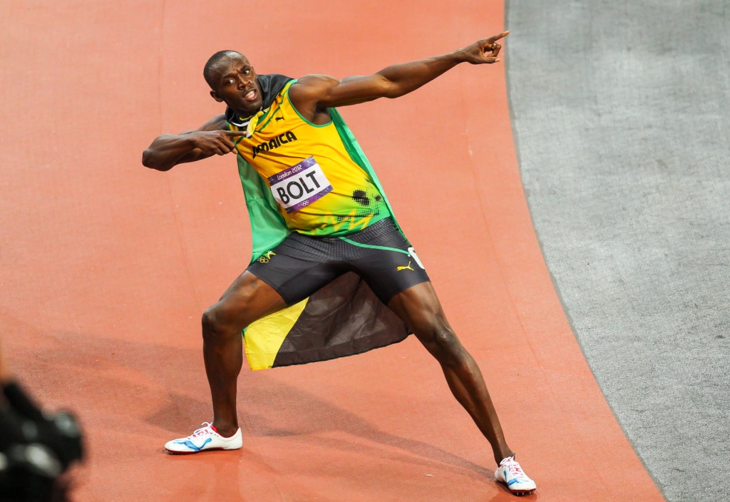 Athletics Photographer Aleš Gräf: How Usain Bolt Made Me Fall Off a Table (But Not Really) - Usain Bolt showing one of his typical poses