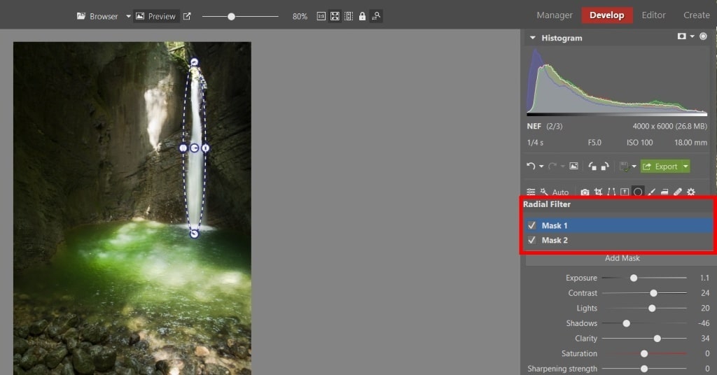 Guides for Editing Your Vacation Photos - radial filter