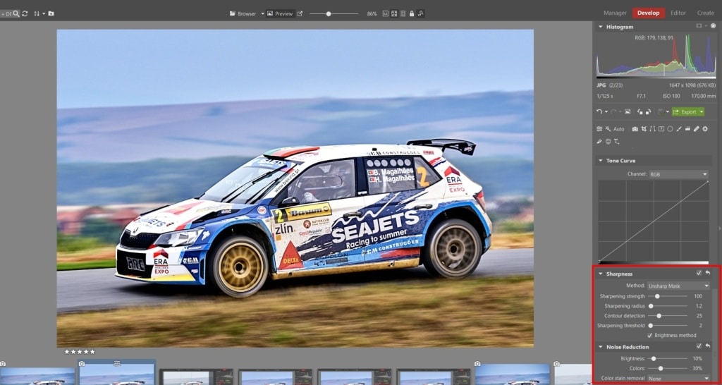 How to Edit Car Racing Photos - noise removal