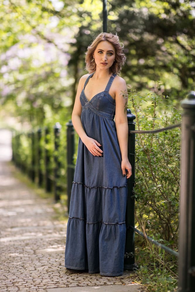 Foundations of Portrait Composition Part II - woman in blue dress
