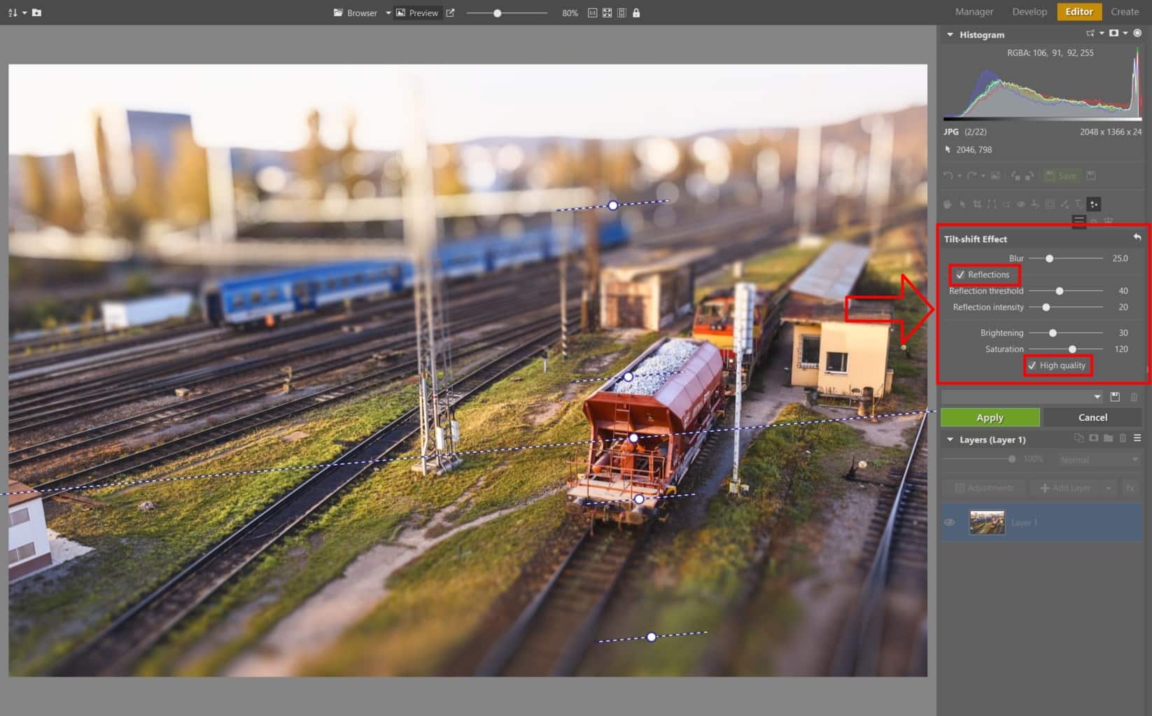 Make It Miniature With the Tilt-shift Effect