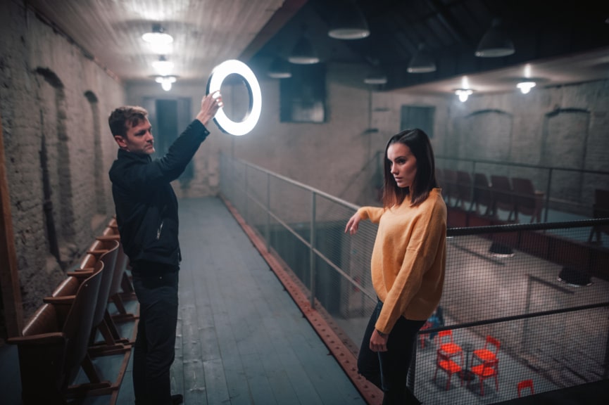 Portraits With an LED Ring Light - angle
