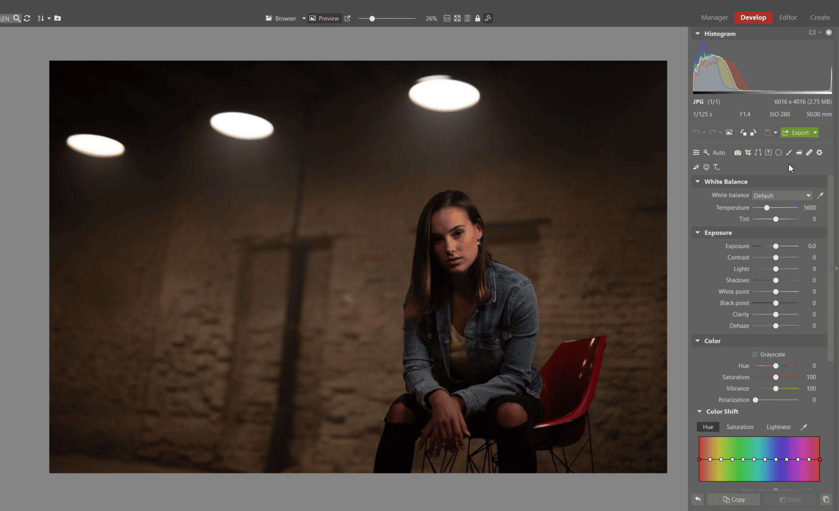 Try Editing a Nighttime Portrait - develop module