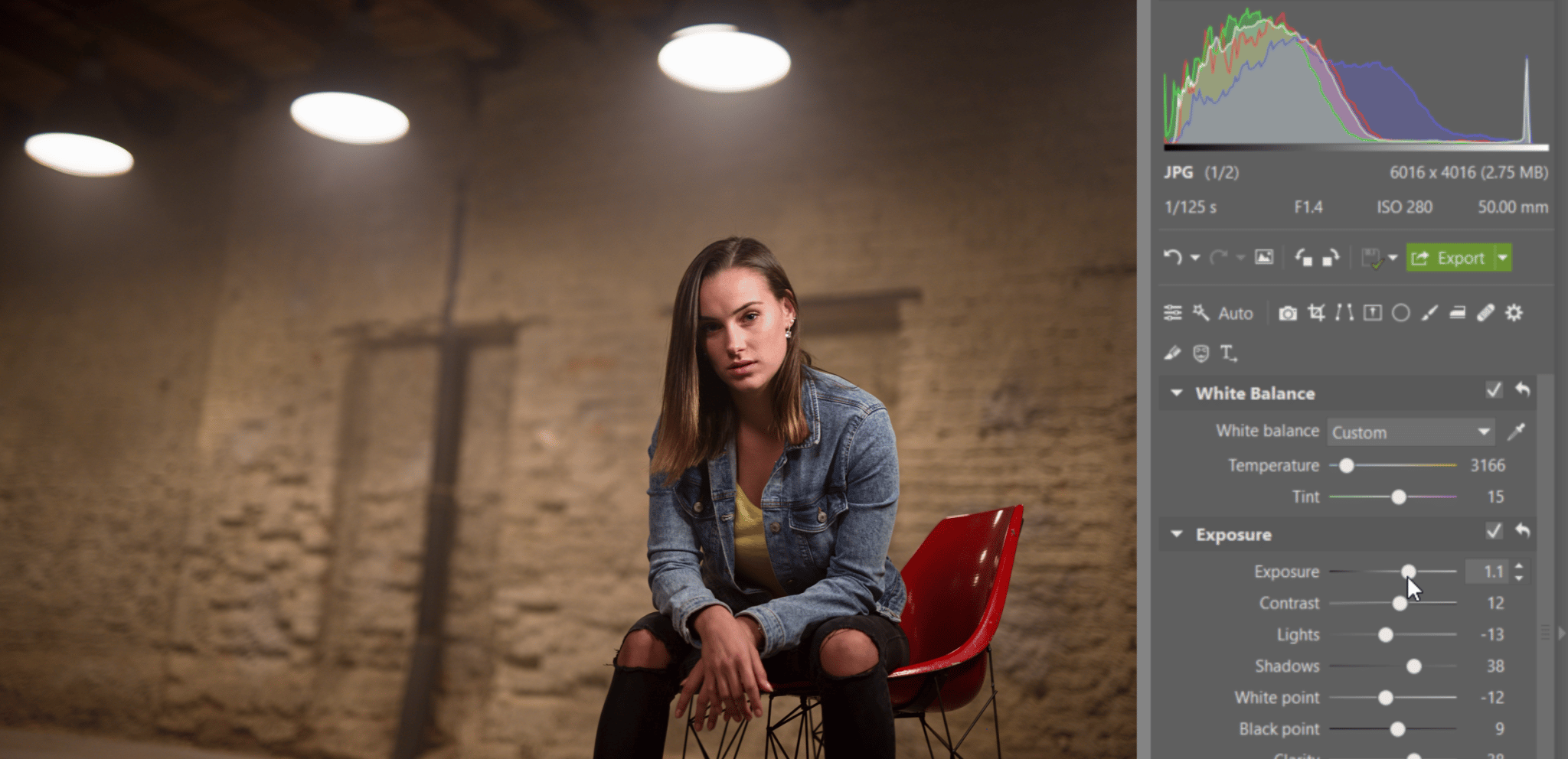 Try Editing a Nighttime Portrait - basic balance and exposure edits