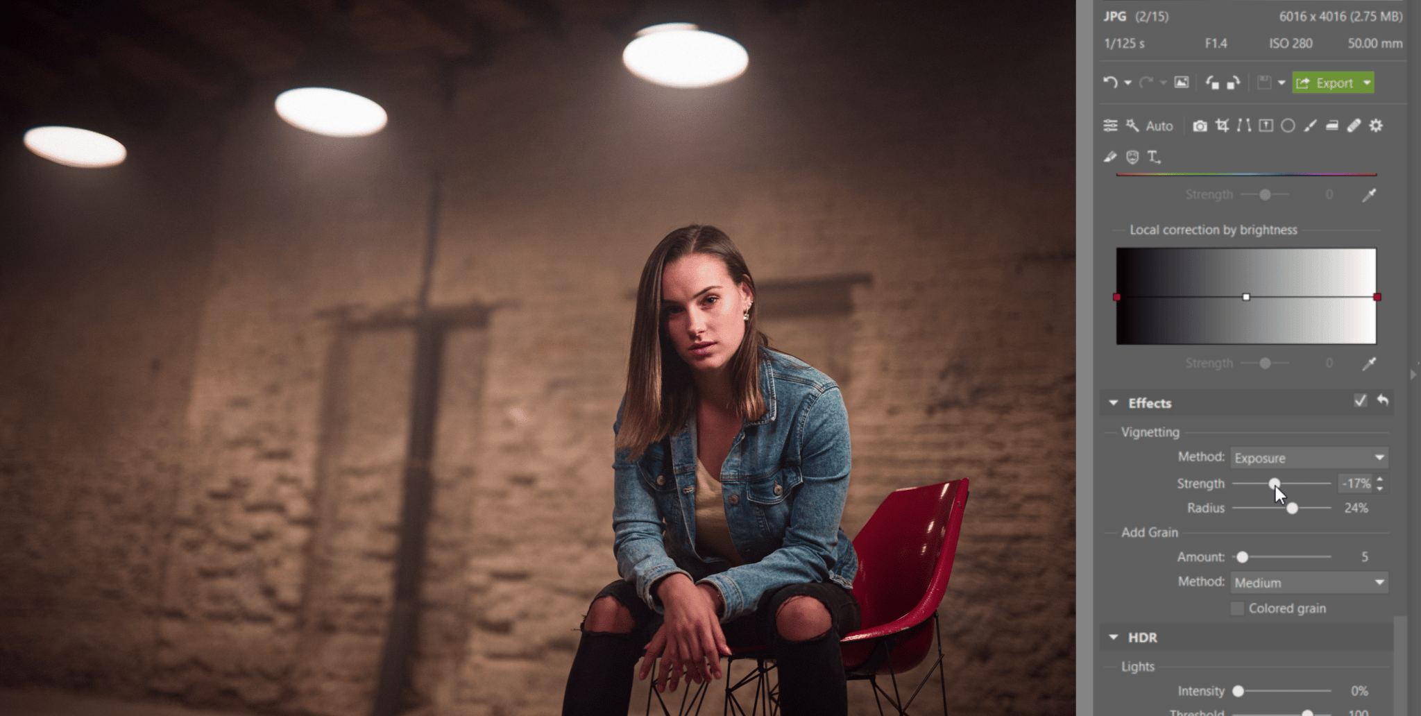 Try Editing a Nighttime Portrait - vignetting
