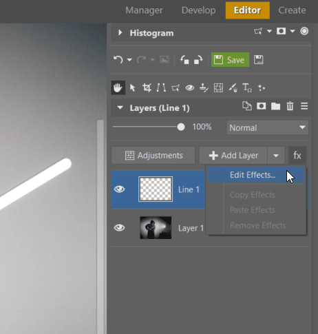 Create Your Own Lightsaber Photo - edit effects