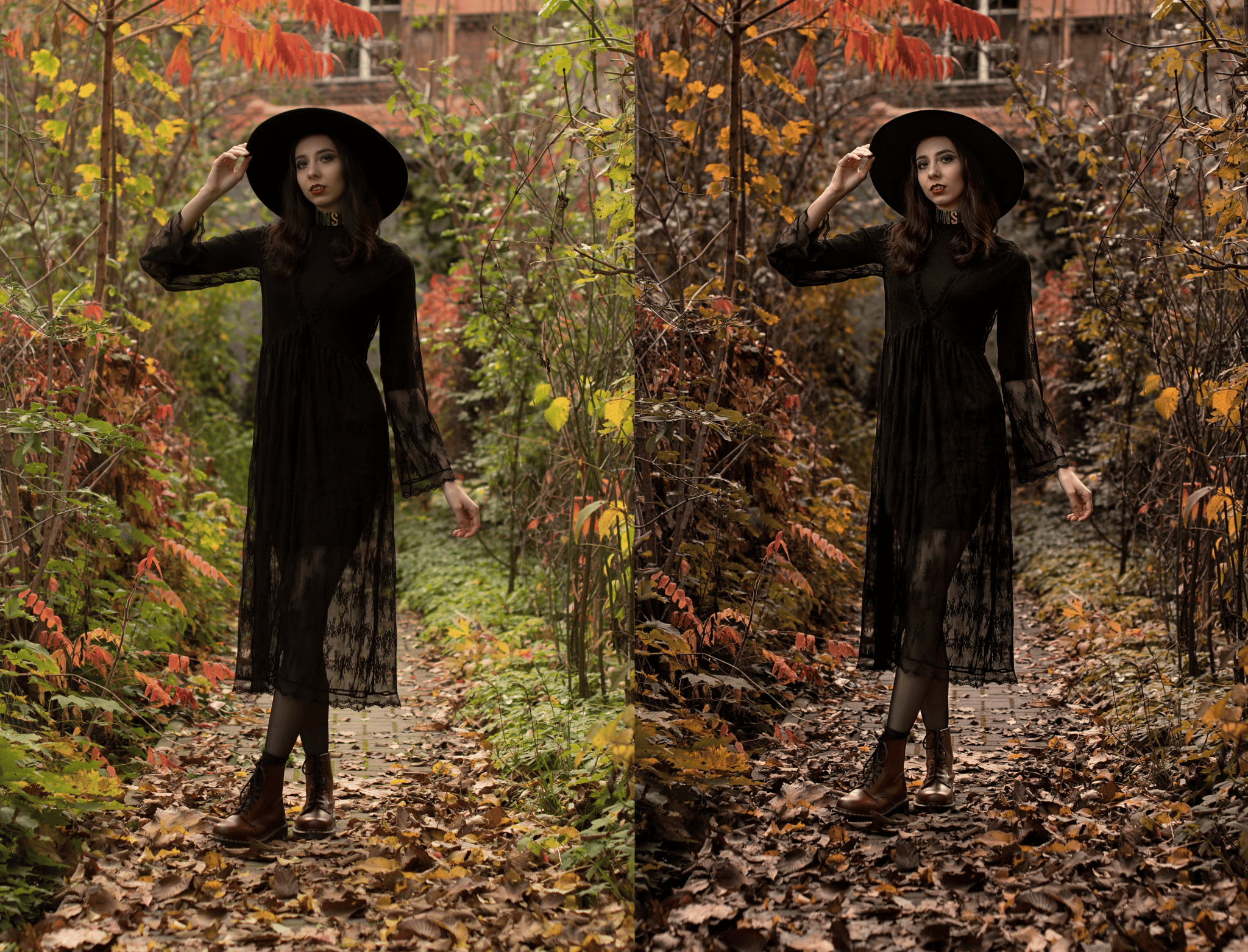 Developing an Autumn Portrait Step by Step - comparing color tones