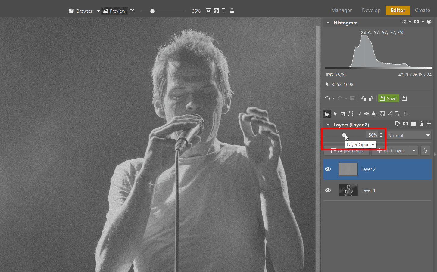 Two Ways to Add Grain to Your Black and White Photos