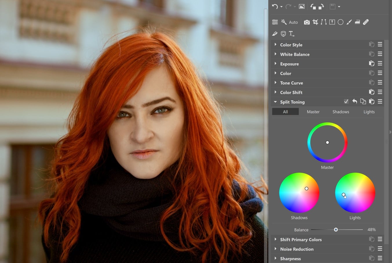 We recommend using high-contrast colors for lights and shadows, i.e. colors on opposite sides of the color wheel.