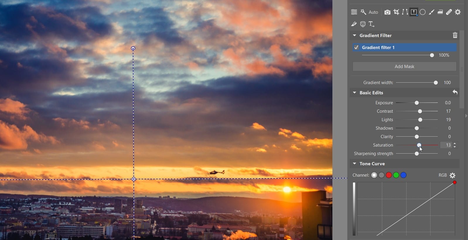 How to use the Gradient Filter when editing your photographs