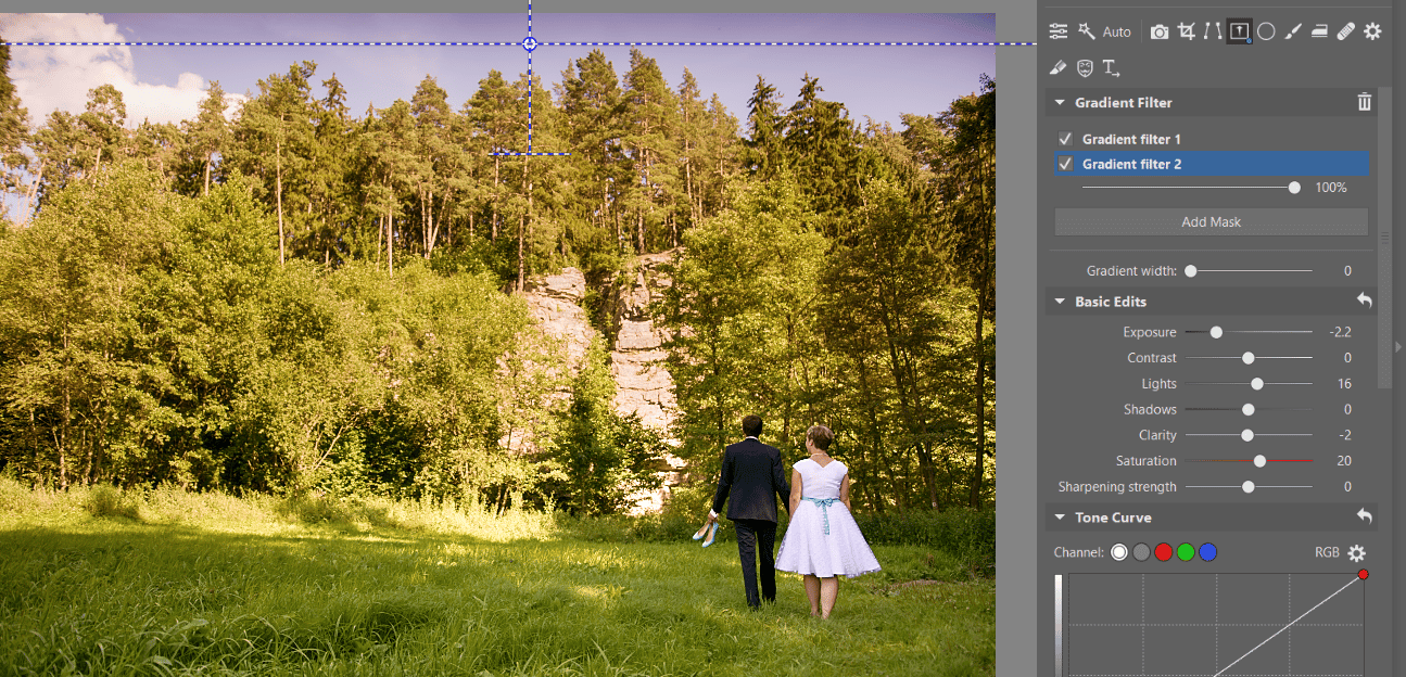How to use the Gradient Filter when editing your photographs 