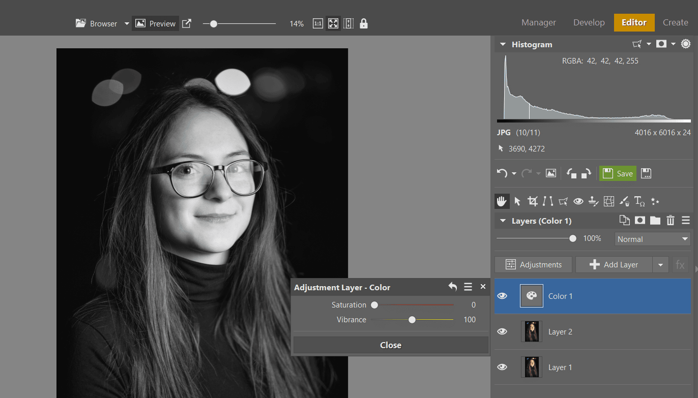How to remove glare from eyeglasses and other glass objects. Use the Editor Module, masks, and layers.