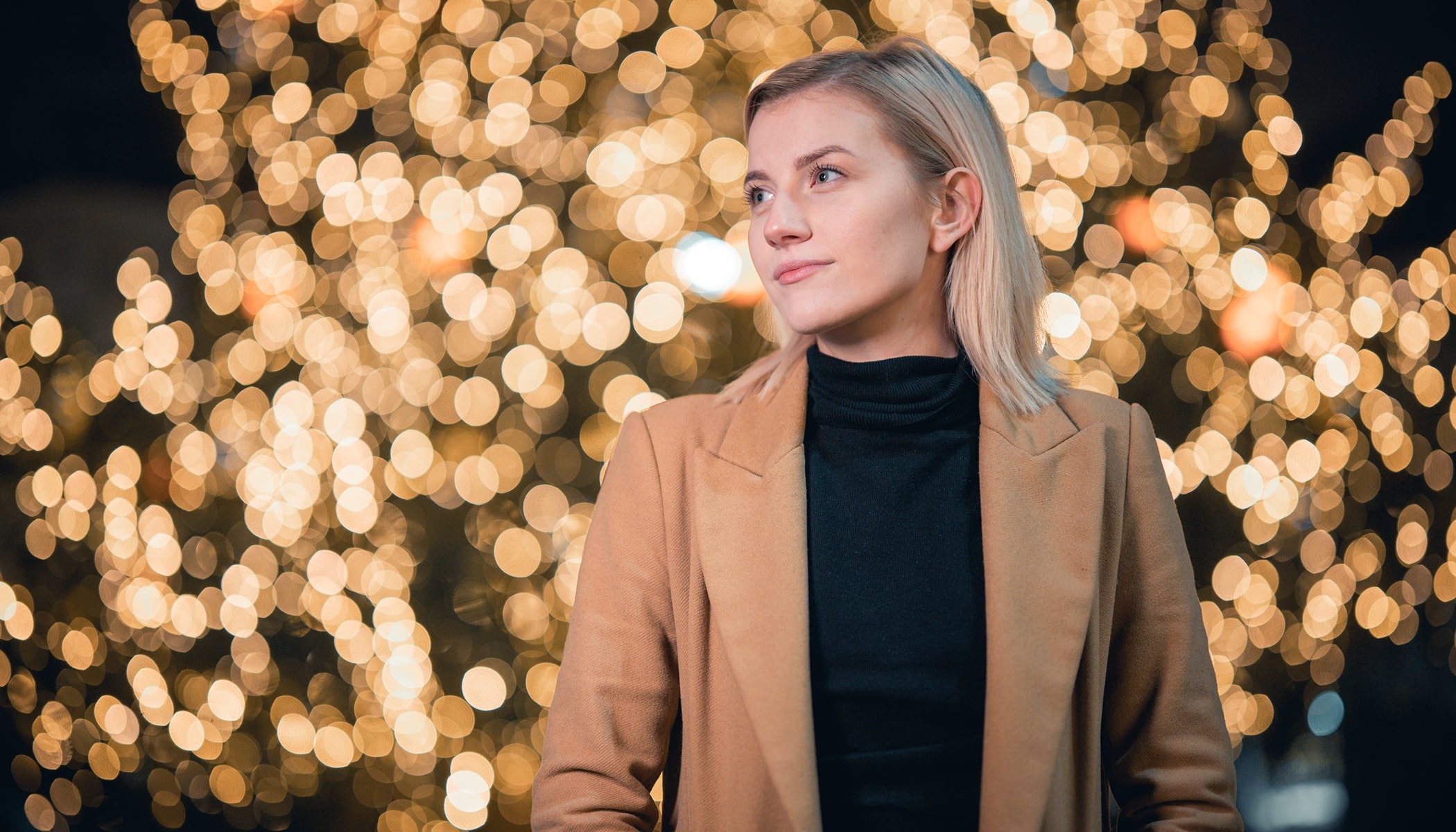 beautiful bokeh portrait