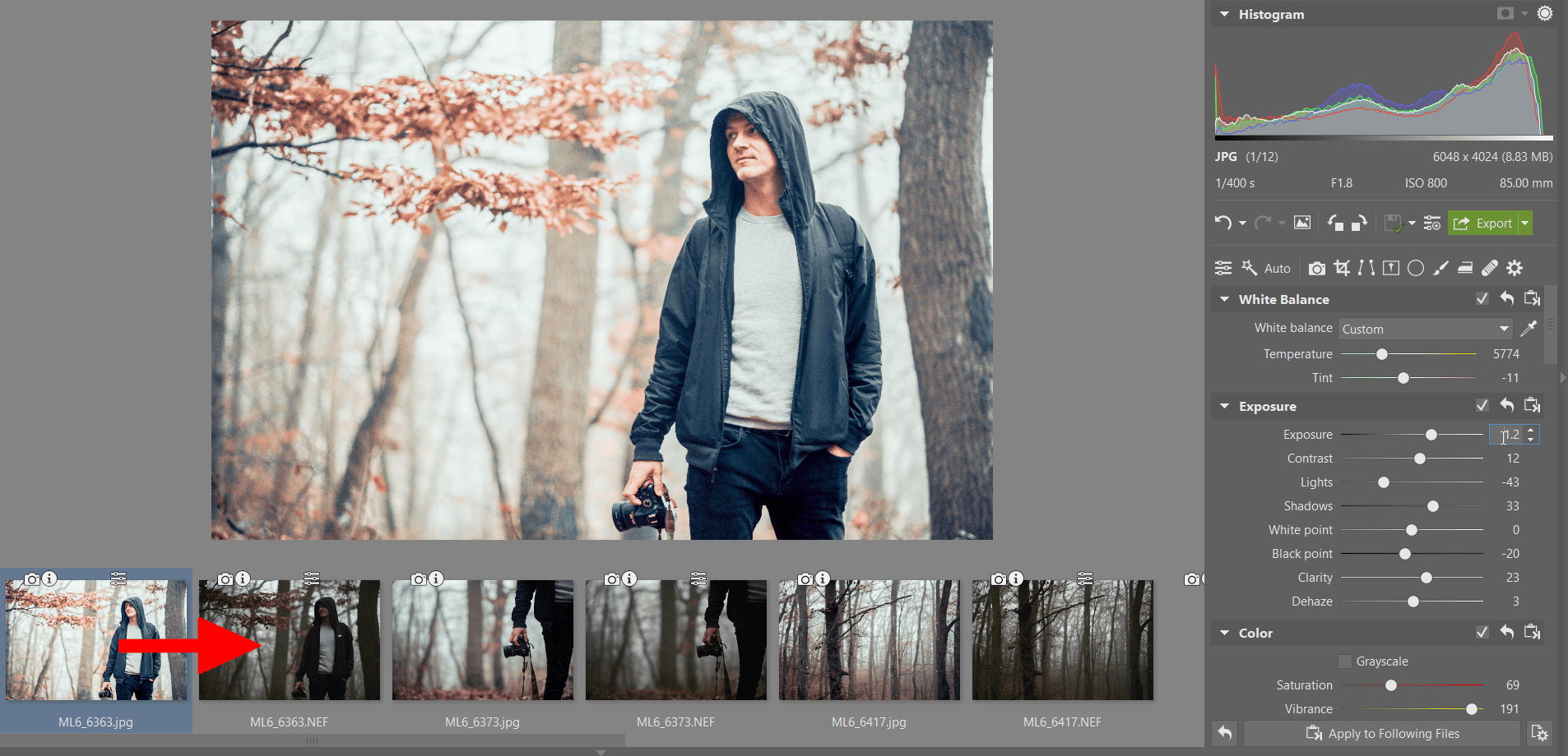 Save time editing your photos by copying edits
