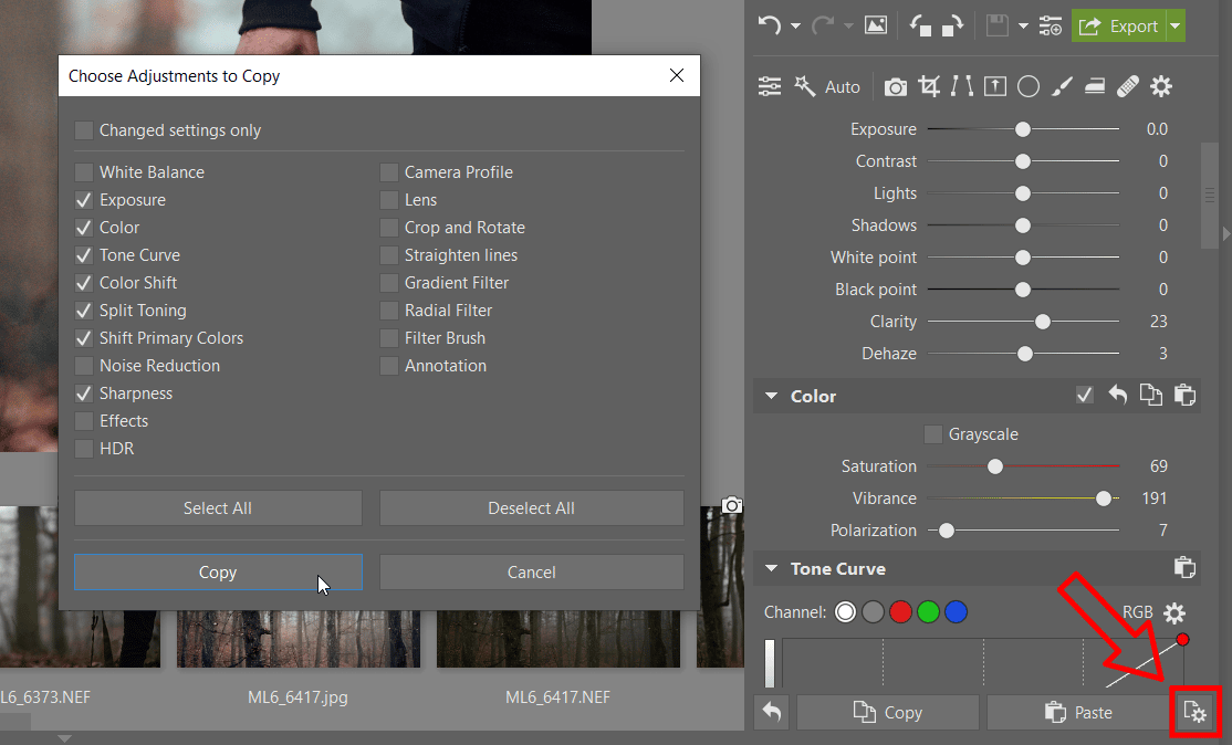 Save time editing your photos by copying edits
