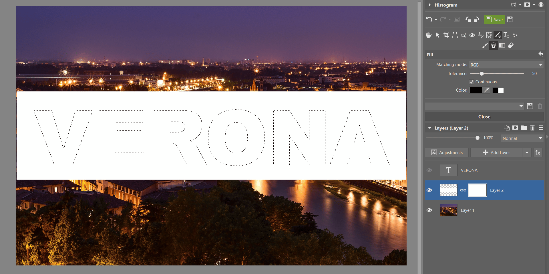 Add Transparent Text to your Photograph -Use the Editor Module and Layers