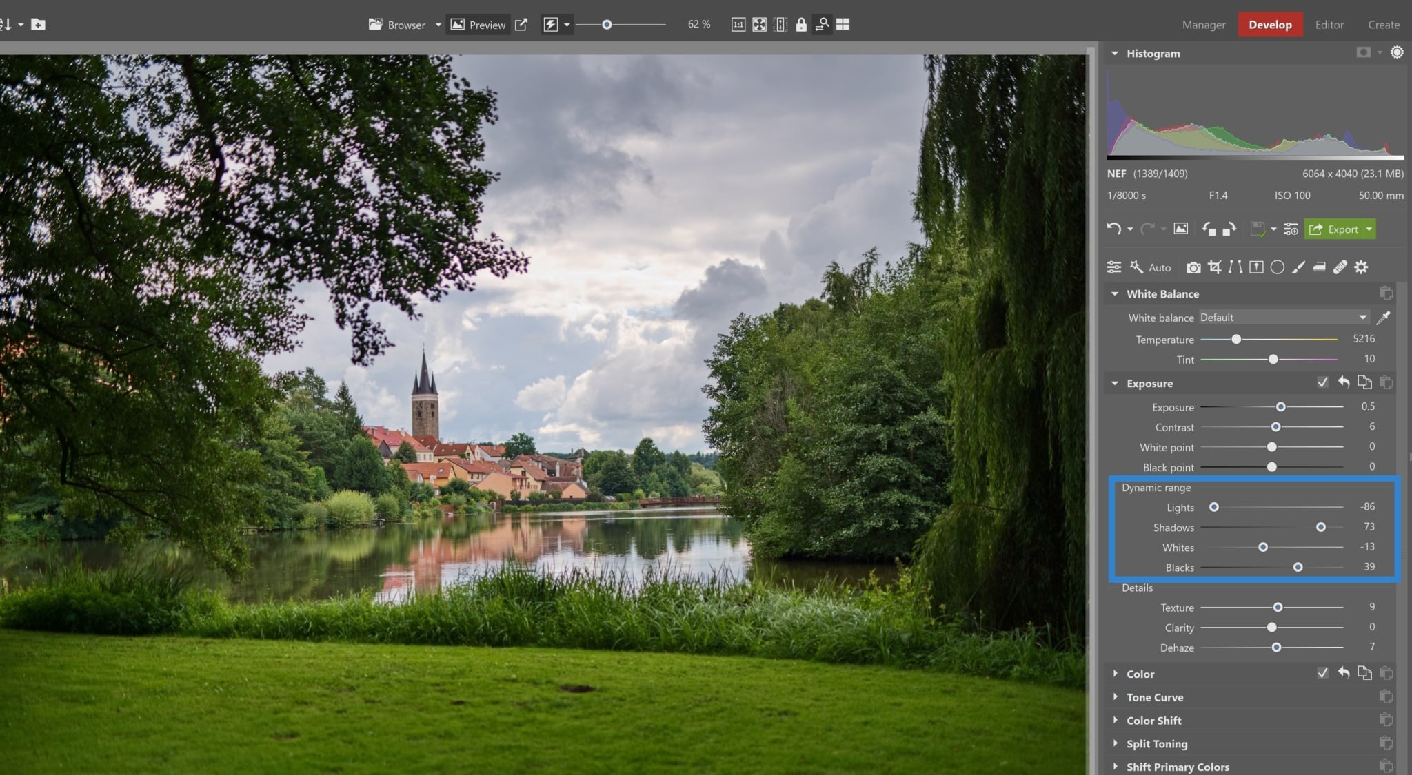 How to Adjust Exposure and Dynamic Range 