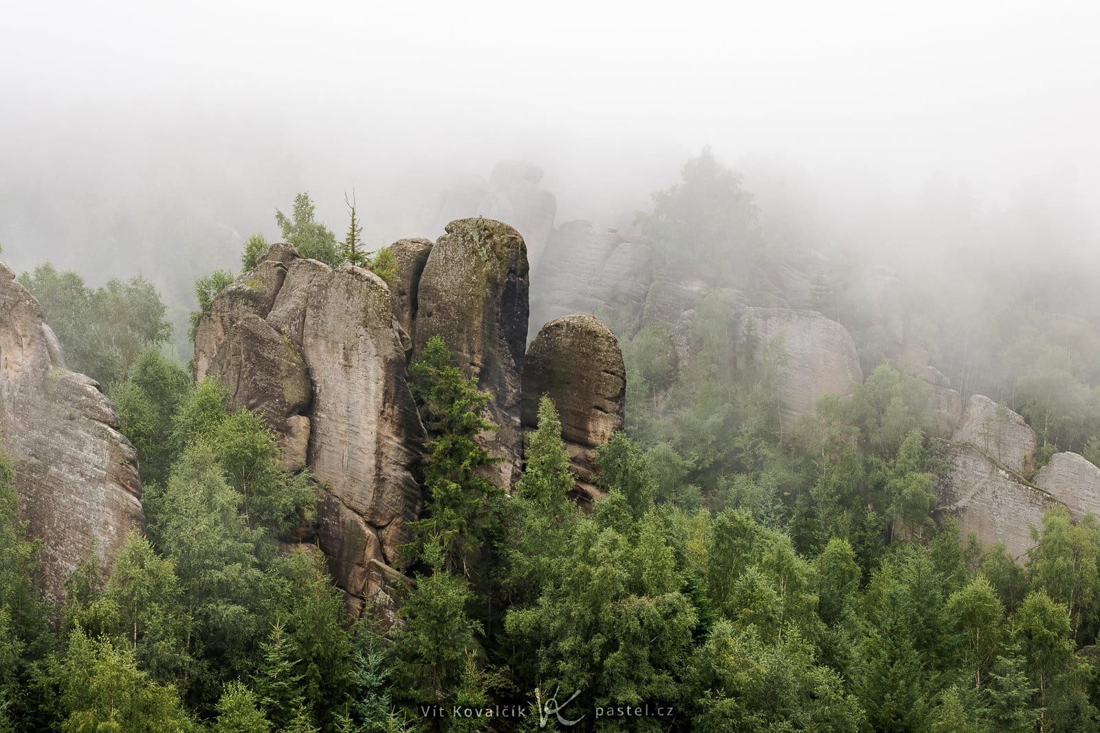 Rock Formations in the Fog