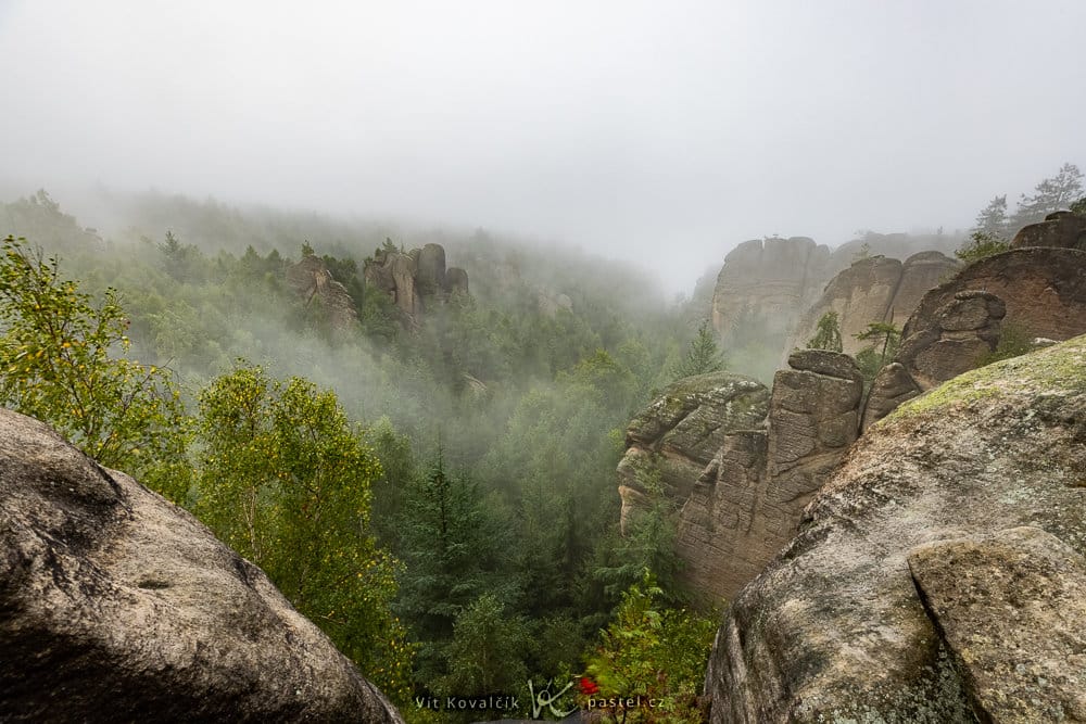 Rock Formations in the Fog