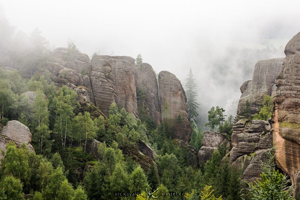 Rock Formations in the Fog