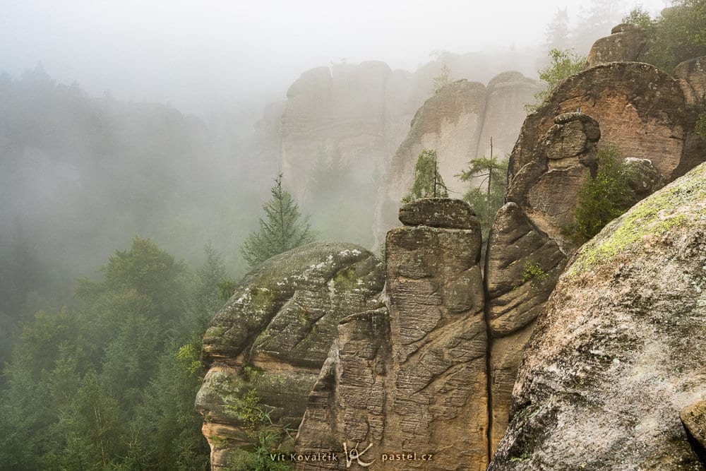Rock Formations in the Fog