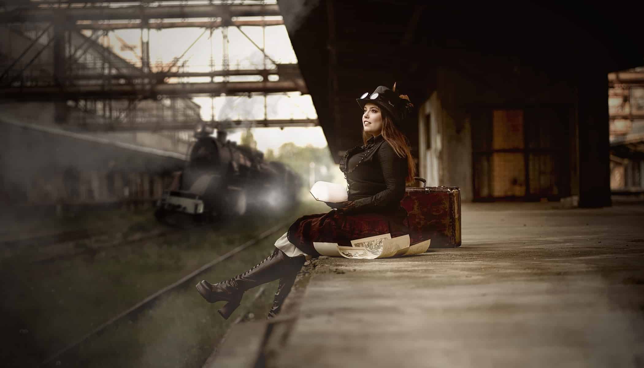 Photo Editing Tutorial: Abandoned Train Station Photo Montage