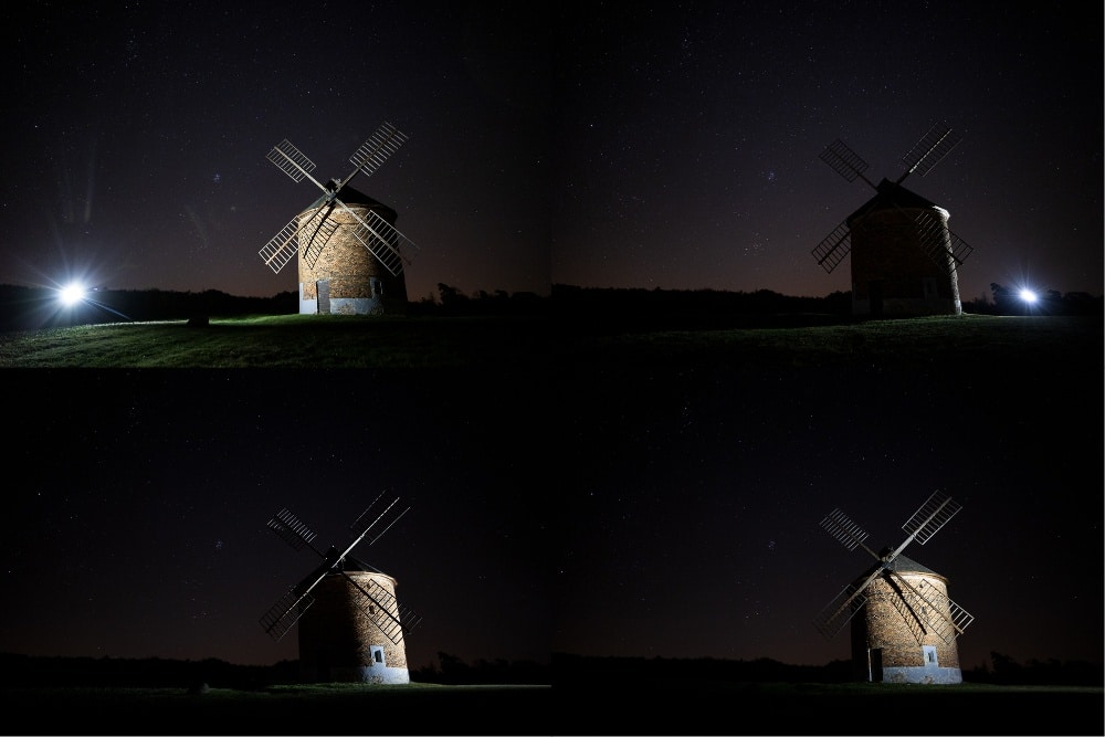 Windmill with Night Sky