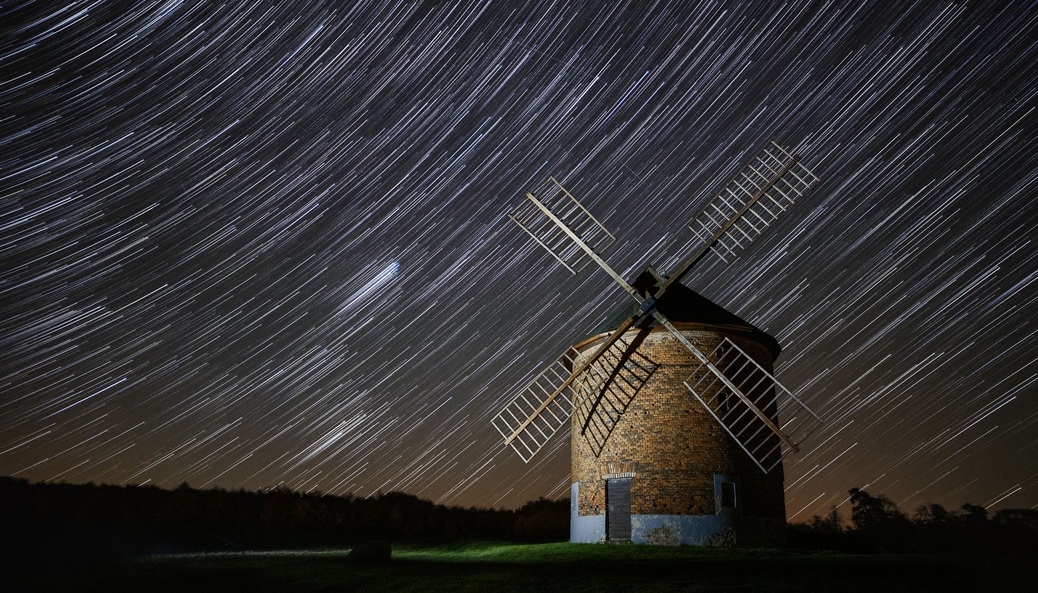 Photo Story: Windmill with Night Sky