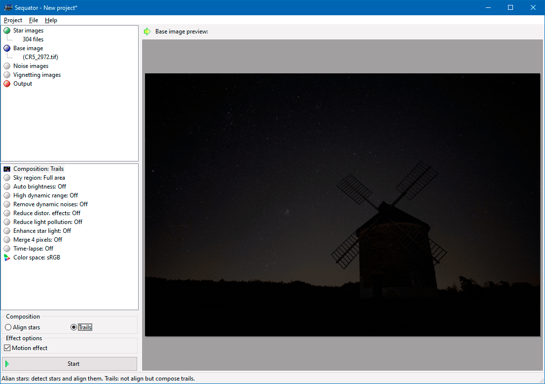 Windmill with Night Sky
