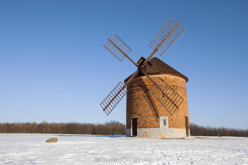 Windmill with Night Sky