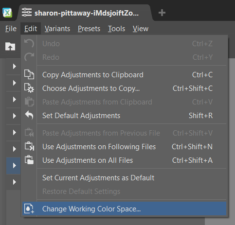 Color management in Zoner Studio A few more features