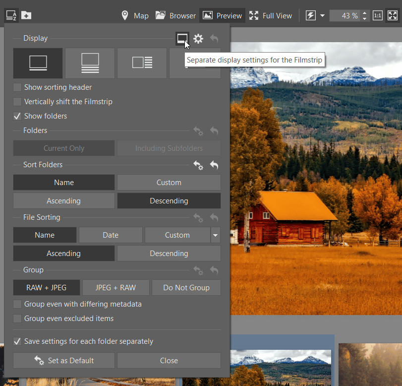 Customized Folder Settings